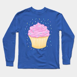 Tasty Cupcake and Sprinkles Long Sleeve T-Shirt